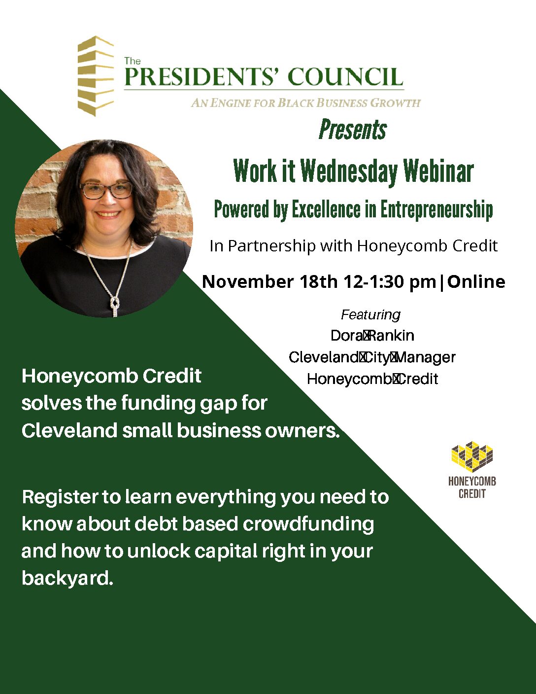 Work it Wednesday Webinar in Partnership with Honeycomb Credit